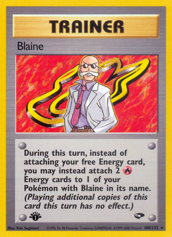 2000 Gym Challenge Blaine #100/132 Rare card image