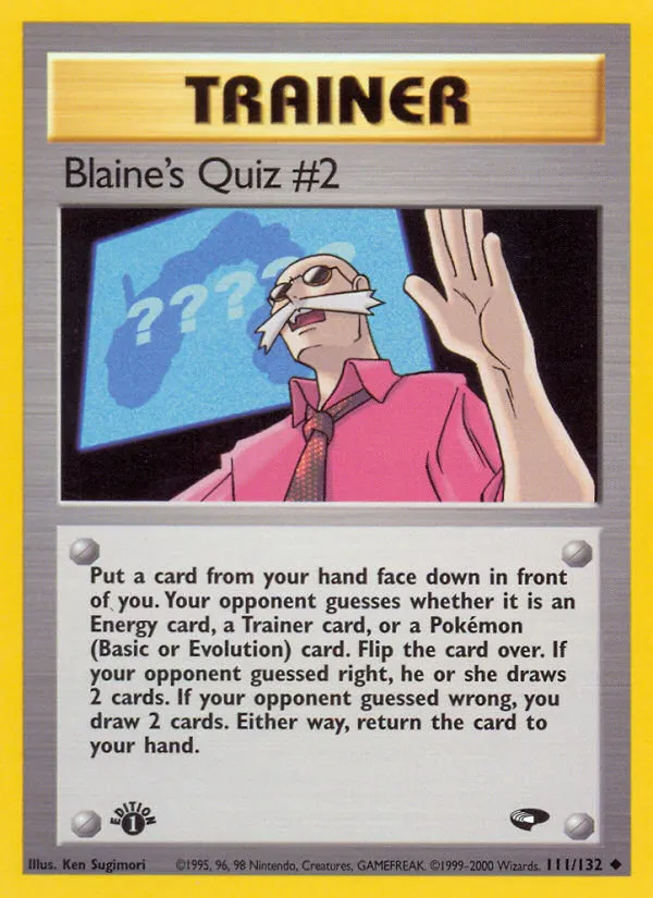 2000 Gym Challenge Blaine's Quiz #2 #111/132 Uncommon card image