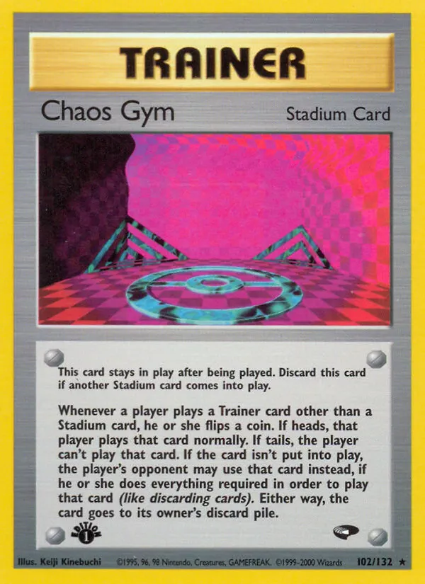 2000 Gym Challenge Chaos Gym #102/132 Rare card image