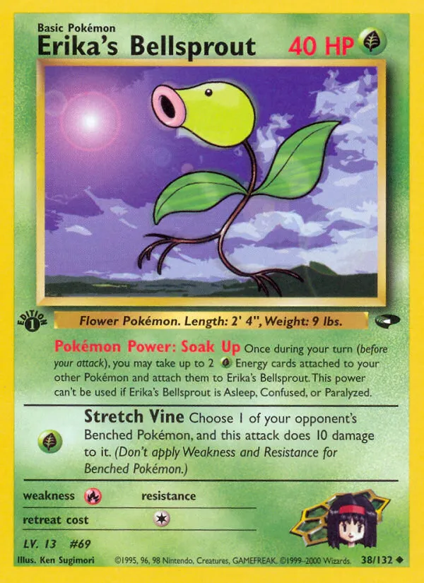 2000 Gym Challenge Erika's Bellsprout #038/132 Uncommon card image