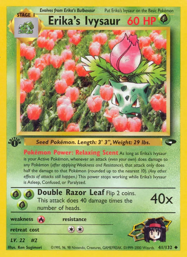 2000 Gym Challenge Erika's Ivysaur #041/132 Uncommon card image