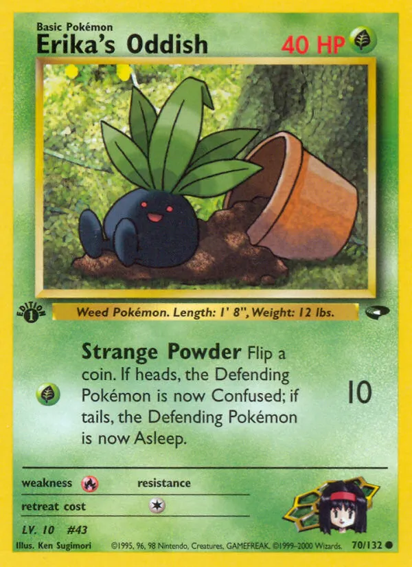 2000 Gym Challenge Erika's Oddish Common #070/132 Common card image