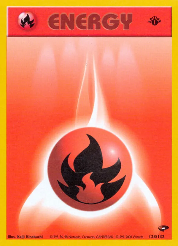 2000 Gym Challenge Fire Energy Common #128/132 Common card image