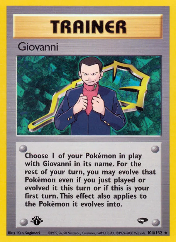 2000 Gym Challenge Giovanni #104/132 Rare card image