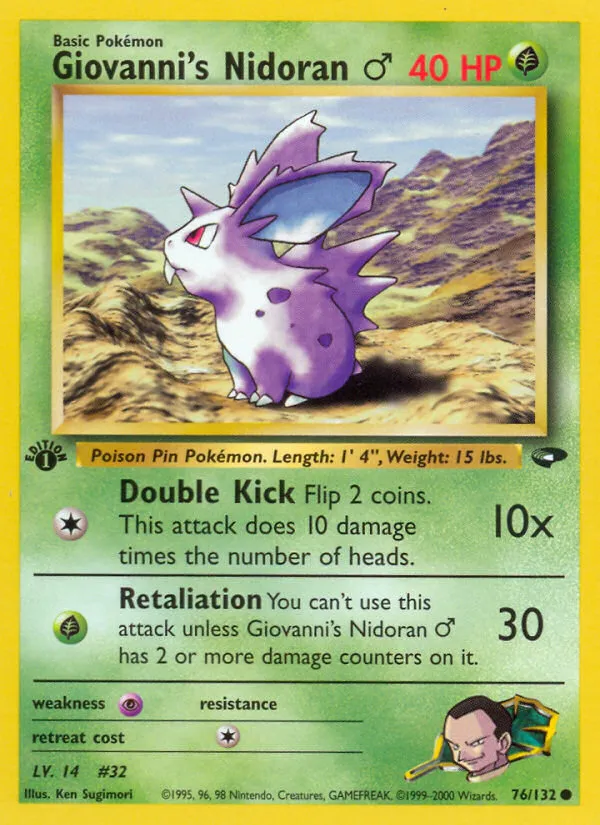 2000 Gym Challenge Giovanni's Nidoran ♀ #075/132 Common card image
