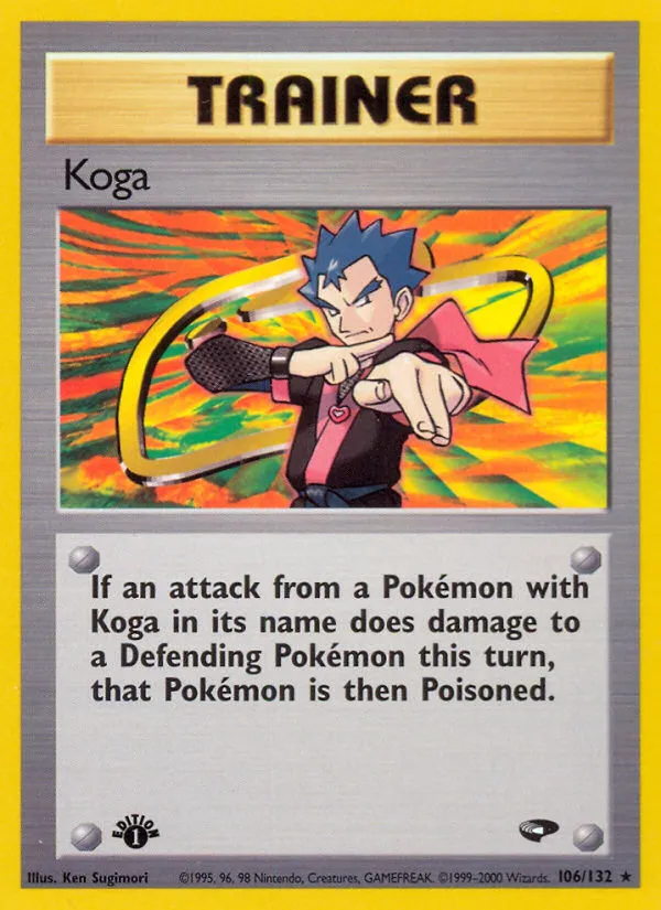 2000 Gym Challenge Koga #019/132 Rare Holo card image