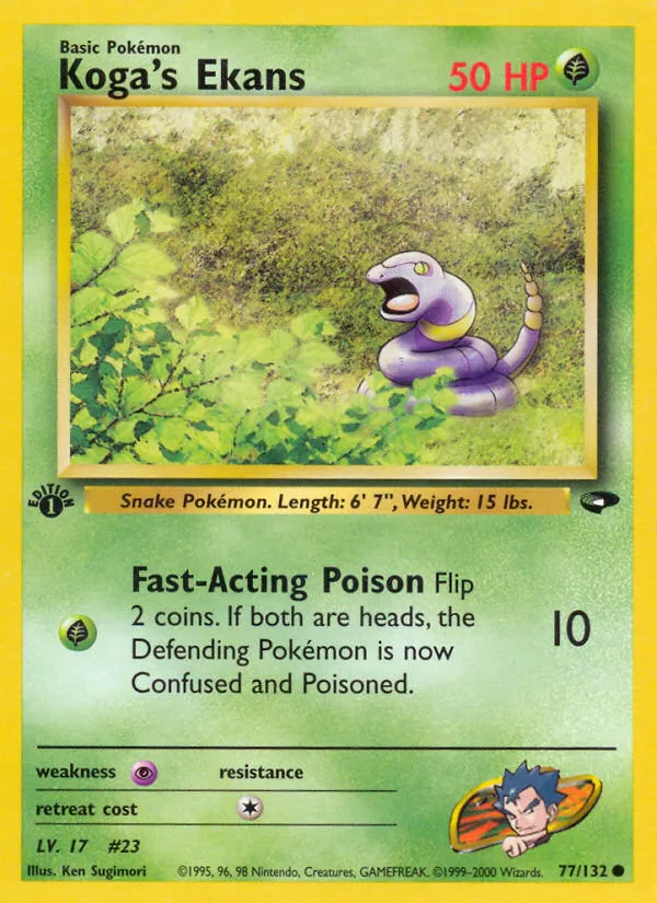 2000 Gym Challenge Koga's Ekans Common #077/132 Common card image