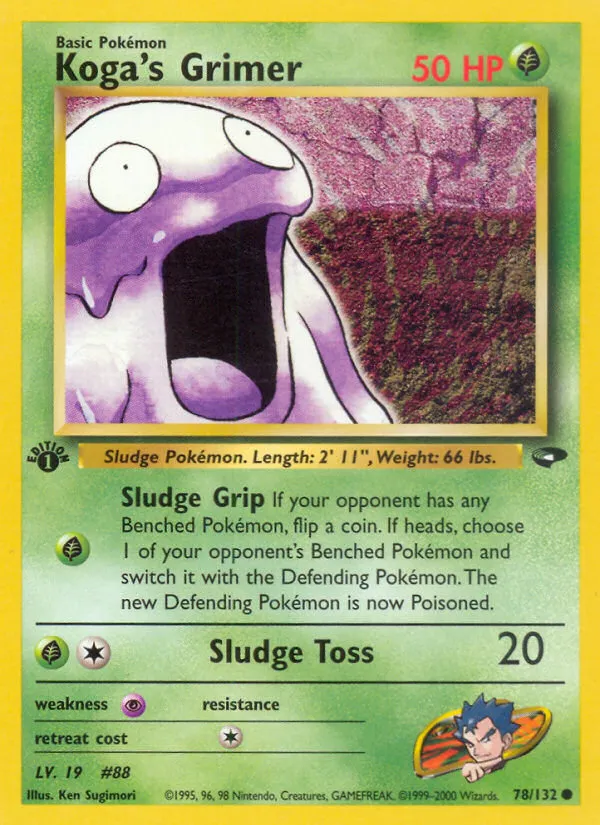 2000 Gym Challenge Koga's Grimer Common #078/132 Common card image