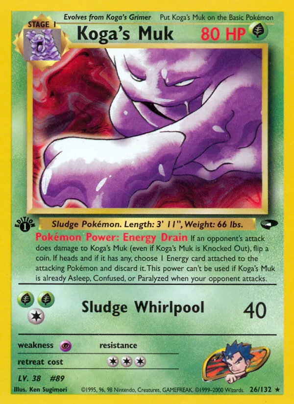 2000 Gym Challenge Koga's Muk #026/132 Rare card image