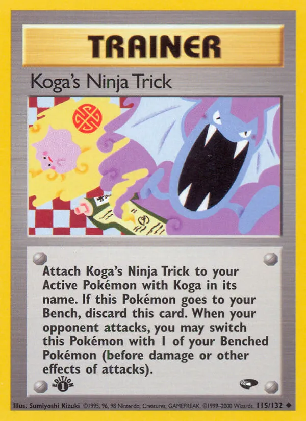2000 Gym Challenge Koga's Ninja Trick #115/132 Uncommon card image