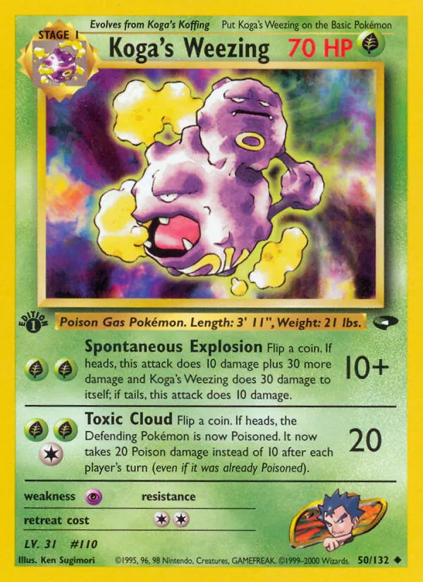 2000 Gym Challenge Koga's Weezing Uncommon #050/132 Uncommon card image