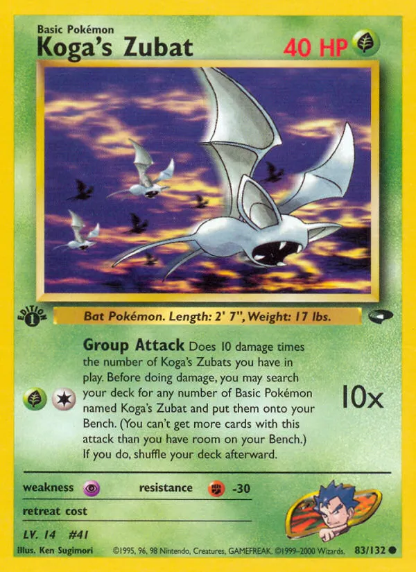 2000 Gym Challenge Koga's Zubat #083/132 Common card image
