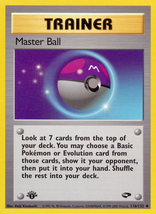 2000 Gym Challenge Master Ball Uncommon #116/132 Uncommon card image