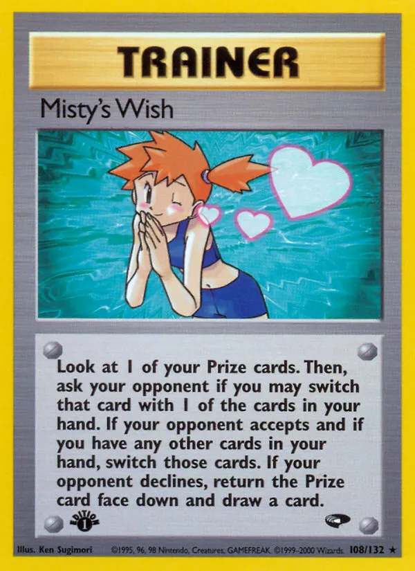 2000 Gym Challenge Misty's Wish #108/132 Rare card image