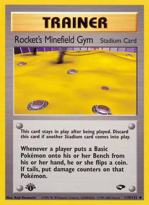 2000 Gym Challenge Rocket's Minefield Gym #119/132 Uncommon card image