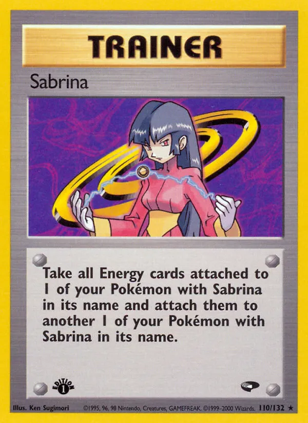 2000 Gym Challenge Sabrina #110/132 Rare card image