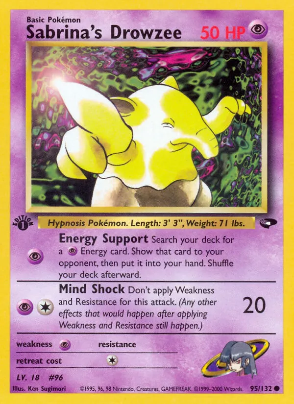 2000 Gym Challenge Sabrina's Drowzee Common #095/132 Common card image