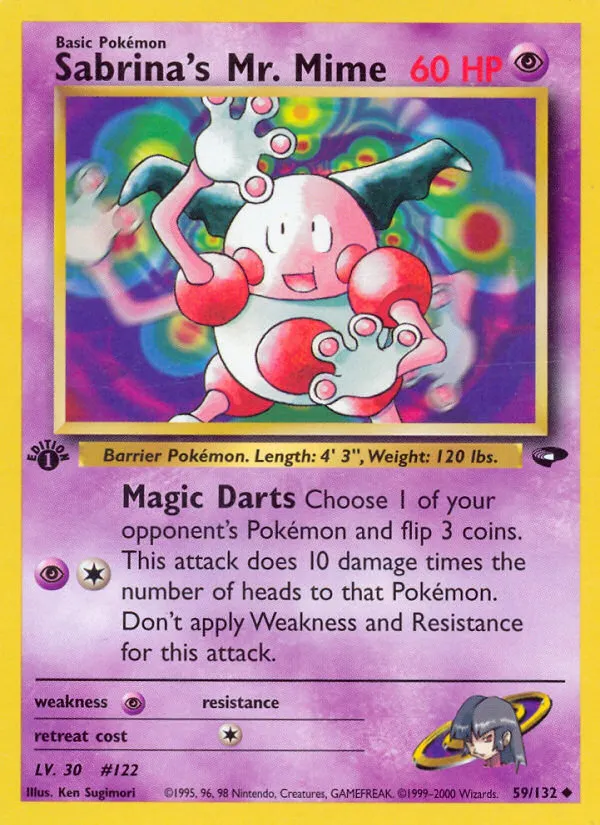 2000 Gym Challenge Sabrina's Mr. Mime #059/132 Uncommon card image