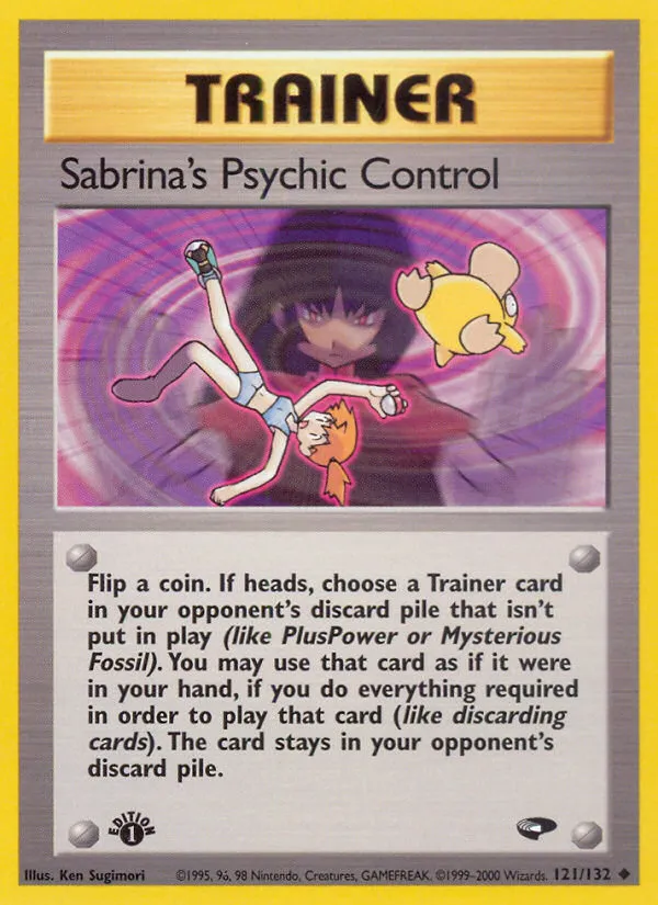 2000 Gym Challenge Sabrina's Psychic Control #121/132 Uncommon card image
