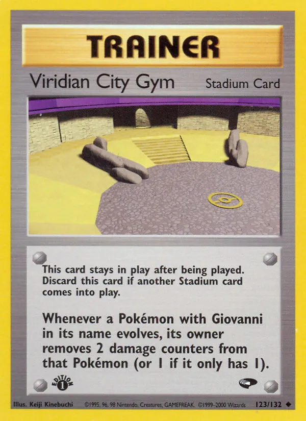 2000 Gym Challenge Viridian City Gym #123/132 Uncommon card image