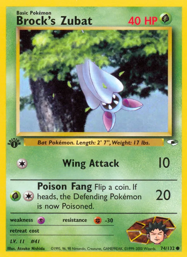 2000 Gym Heroes Brock's Zubat #074/132 Common card image