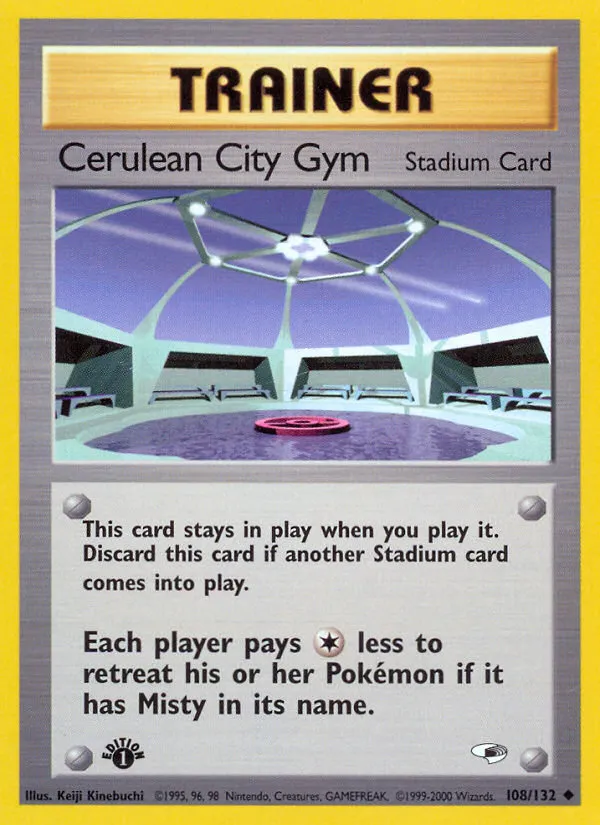 2000 Gym Heroes Cerulean City Gym Uncommon #108/132 Uncommon card image