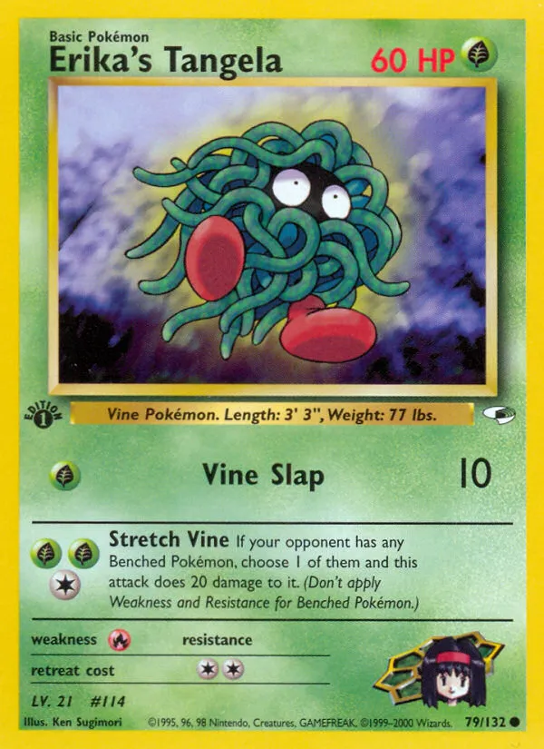 2000 Gym Heroes Erika's Tangela Common #079/132 Common card image