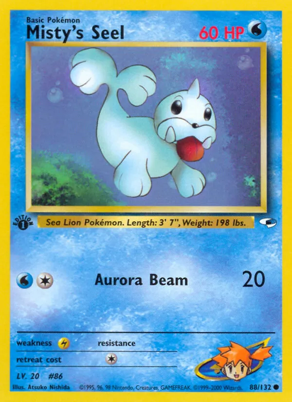 2000 Gym Heroes Misty's Seel Common #088/132 Common card image