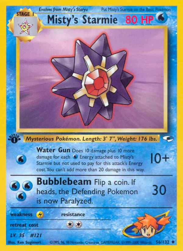 2000 Gym Heroes Misty's Starmie Uncommon #056/132 Uncommon card image