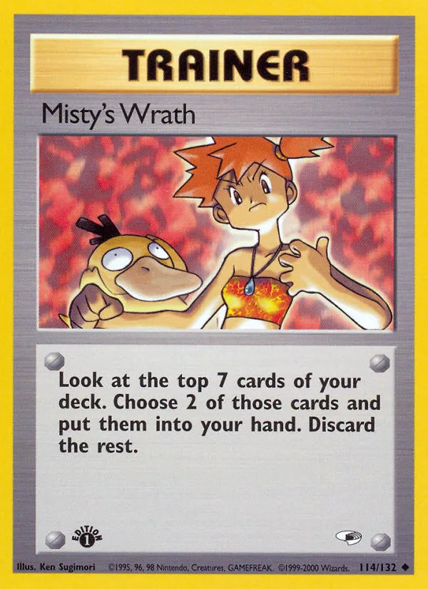 2000 Gym Heroes Misty's Wrath Uncommon #114/132 Uncommon card image