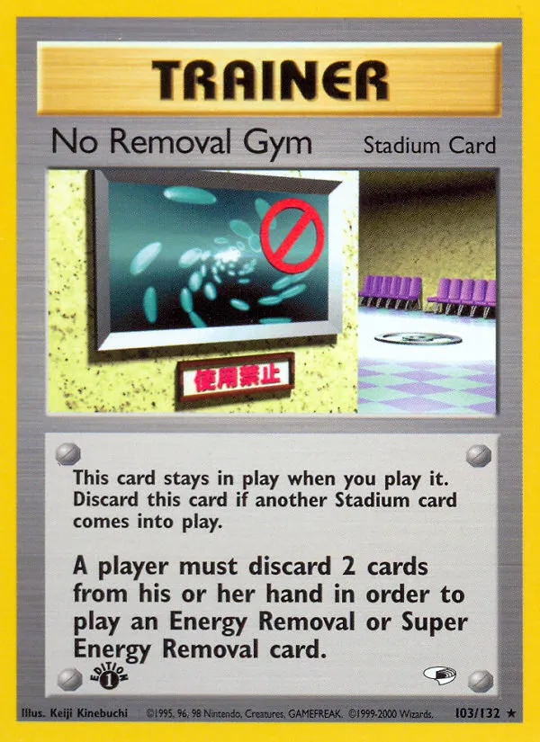 2000 Gym Heroes No Removal Gym Rare #103/132 Rare card image