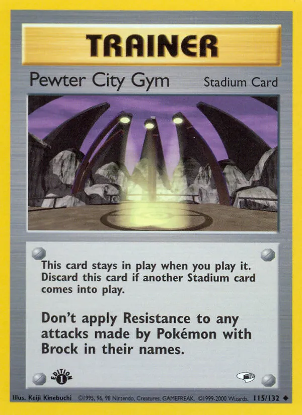 2000 Gym Heroes Pewter City Gym Uncommon #115/132 Uncommon card image