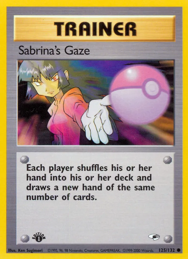 2000 Gym Heroes Sabrina's Gaze #125/132 Common card image