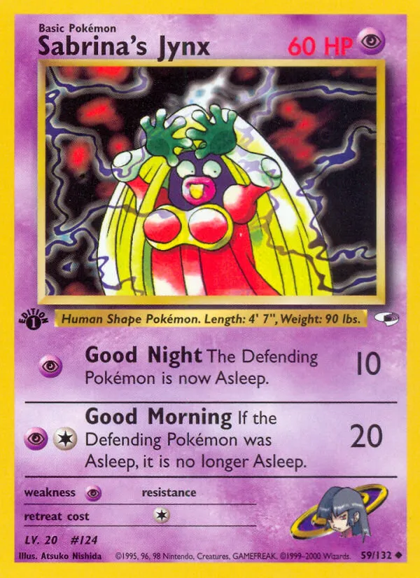 2000 Gym Heroes Sabrina's Jynx Uncommon #059/132 Uncommon card image