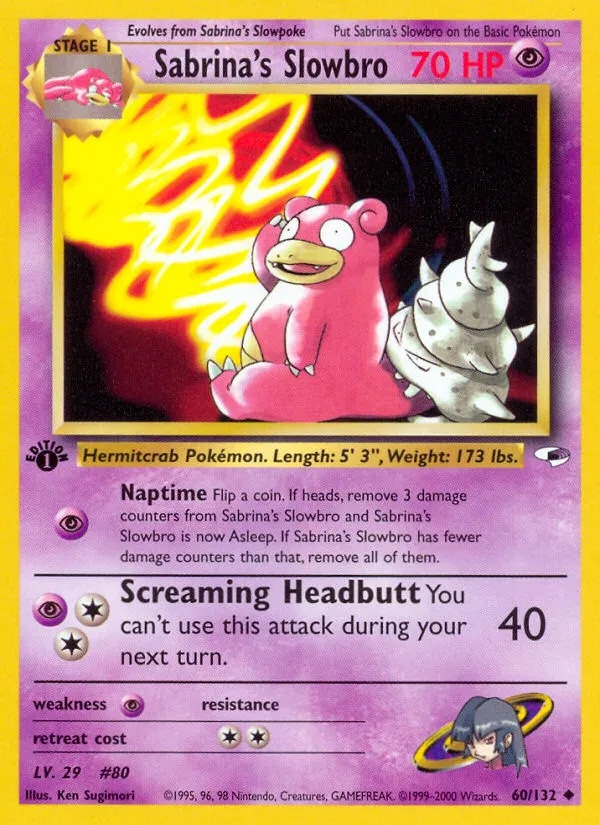 2000 Gym Heroes Sabrina's Slowbro Uncommon #060/132 Uncommon card image
