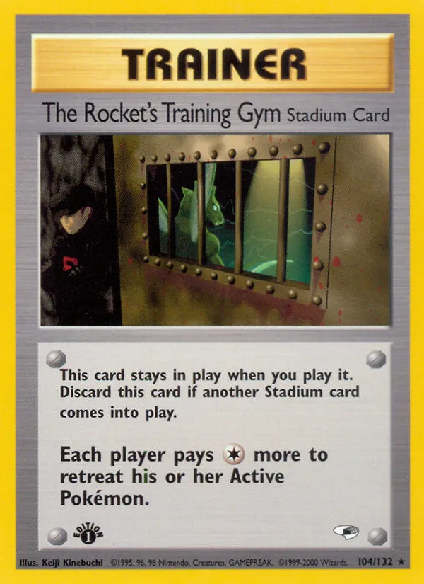 2000 Gym Heroes The Rocket's Training Gym Rare #104/132 Rare card image