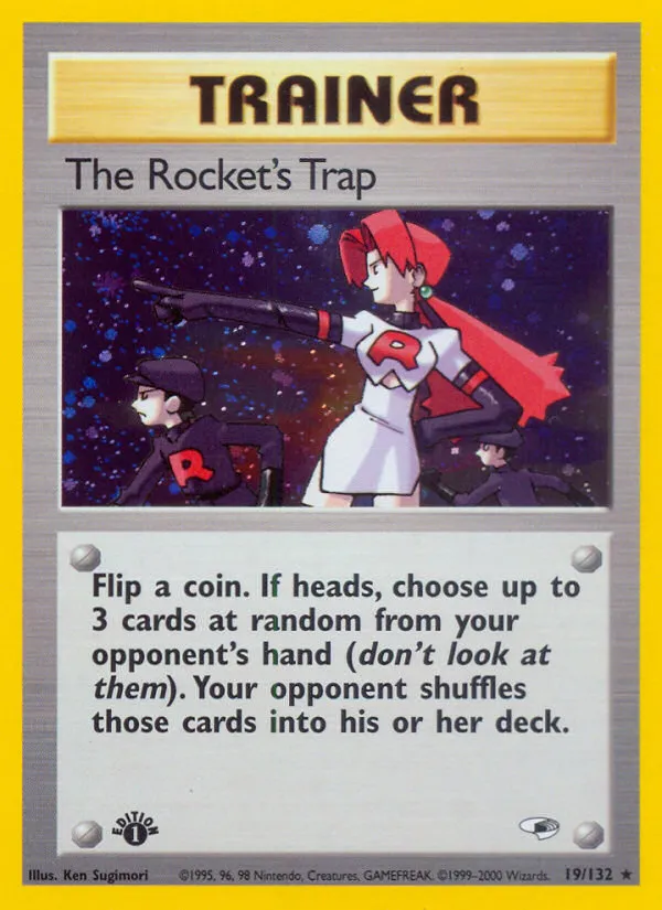 2000 Gym Heroes The Rocket's Trap #019/132 Rare Holo card image