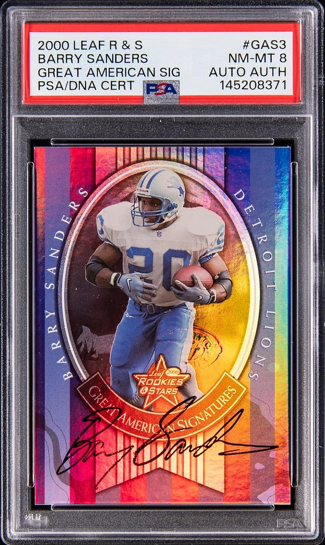 2000 Leaf Barry Sanders Rookies and Stars Great American Signatures #GAS3 card image