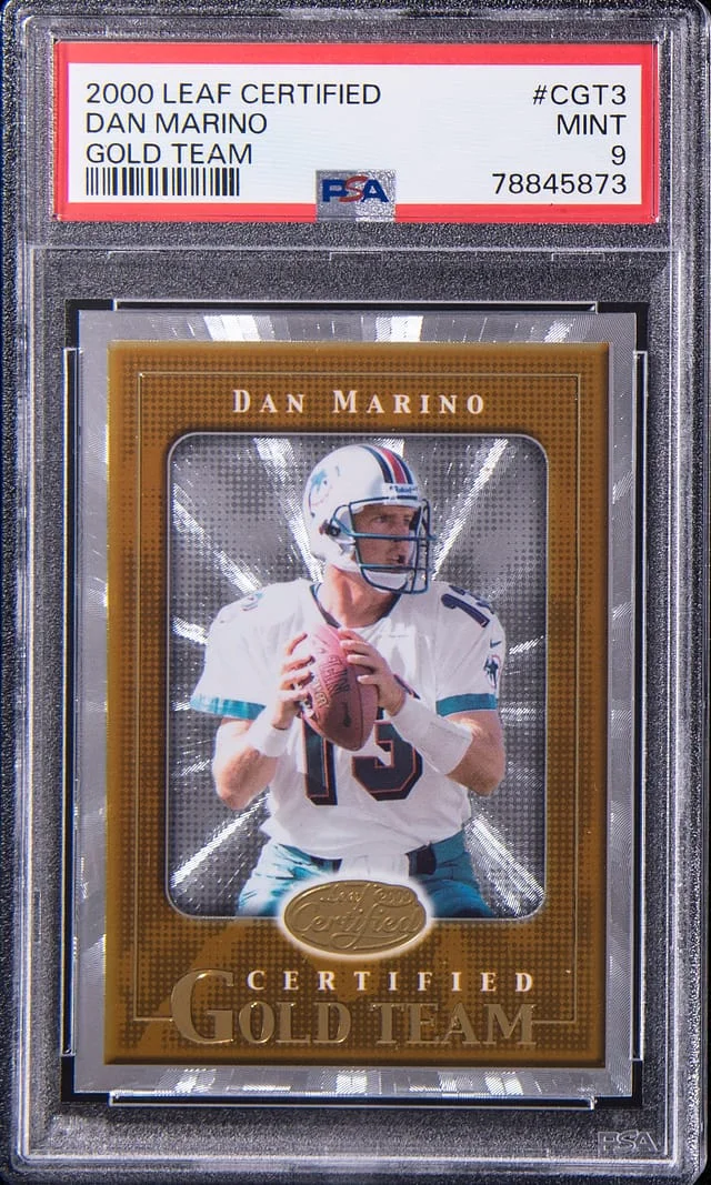 2000 Leaf Certified Dan Marino Gold Team #CGT3 card image