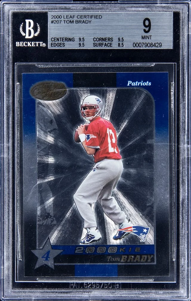 2000 Leaf Certified Tom Brady #207 card image