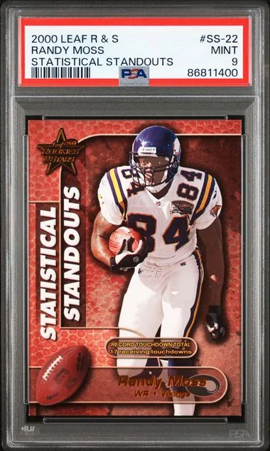 2000 Leaf Randy Moss R & S Statistical Standouts #SS-22 card image