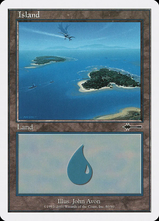 2000 Beatdown Box Set Island common #80 common card image