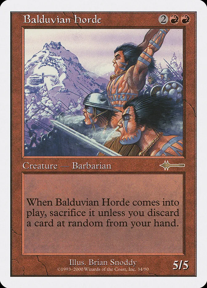 2000 Beatdown Box Set Balduvian Horde #34 rare card image