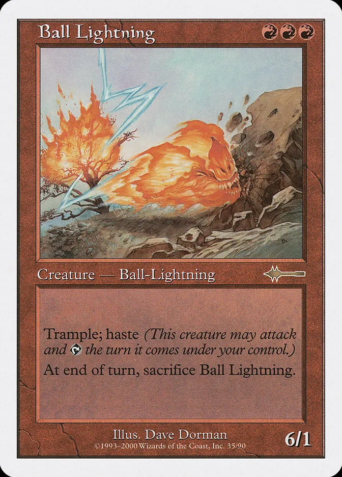 2000 Beatdown Box Set Ball Lightning rare #35 rare card image