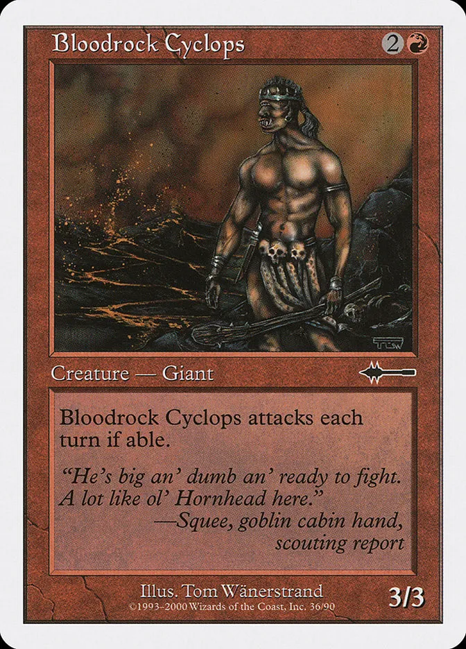 2000 Beatdown Box Set Bloodrock Cyclops common #36 common card image
