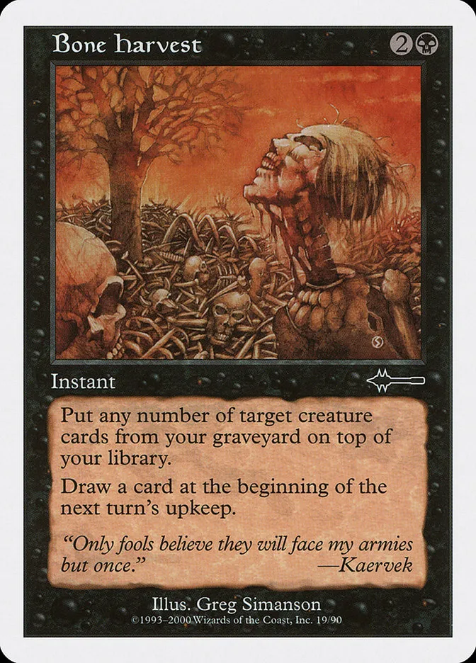 2000 Beatdown Box Set Bone Harvest common #19 common card image