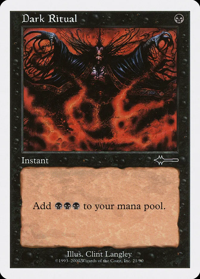 2000 Beatdown Box Set Dark Ritual common #21 common card image