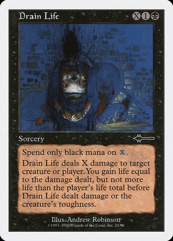 2000 Beatdown Box Set Drain Life #24 common card image