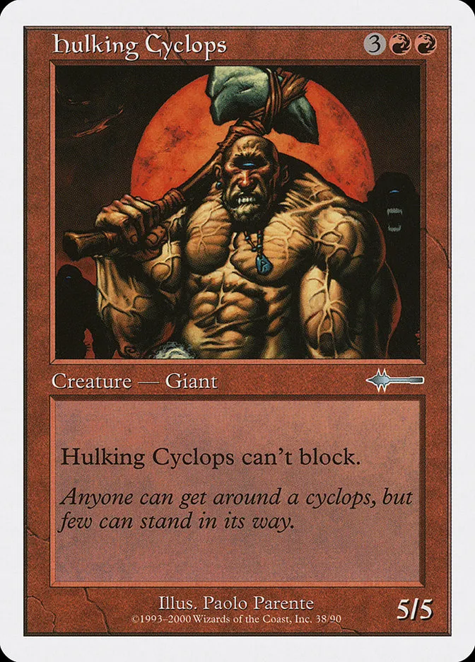 2000 Beatdown Box Set Hulking Cyclops uncommon #38 uncommon card image