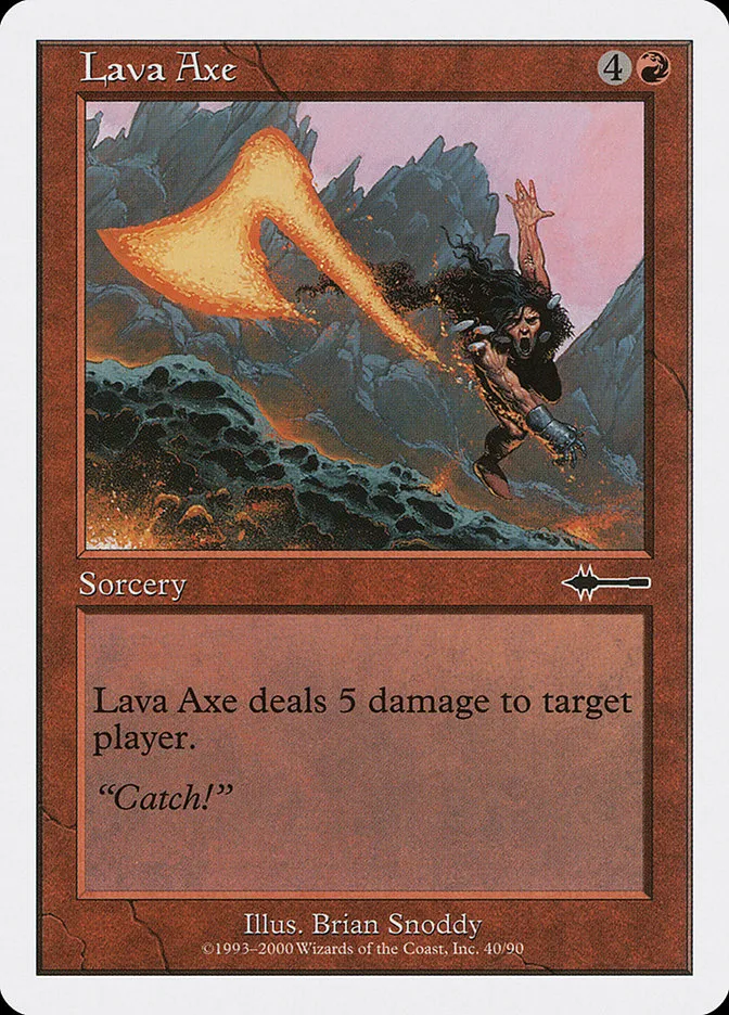 2000 Beatdown Box Set Lava Axe common #40 common card image